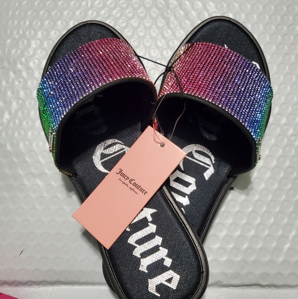 Juicy Couture Yummy Rainbow Slides /Sandals